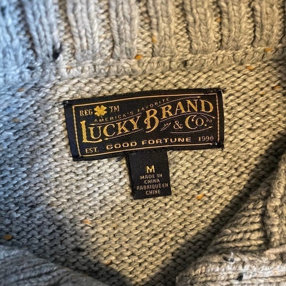 Lucky Brand Men's Cotton Blend Sweater Size M - Picture 4 of 8
